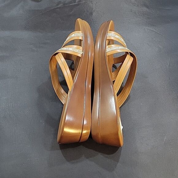 BRAND NEW ITALIAN SHOESMAKERS LOW WEDGE STYLE SLIP-ON SANDAL - Picture 7 of 14